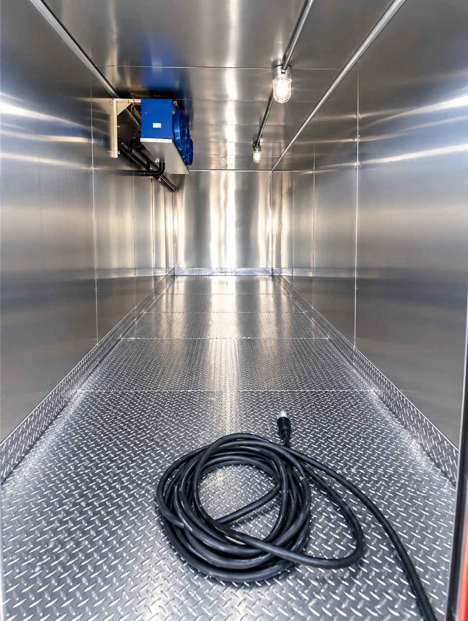 12ft refrigerated trailer interior cooling system in the 12 ft refrigerated trailer